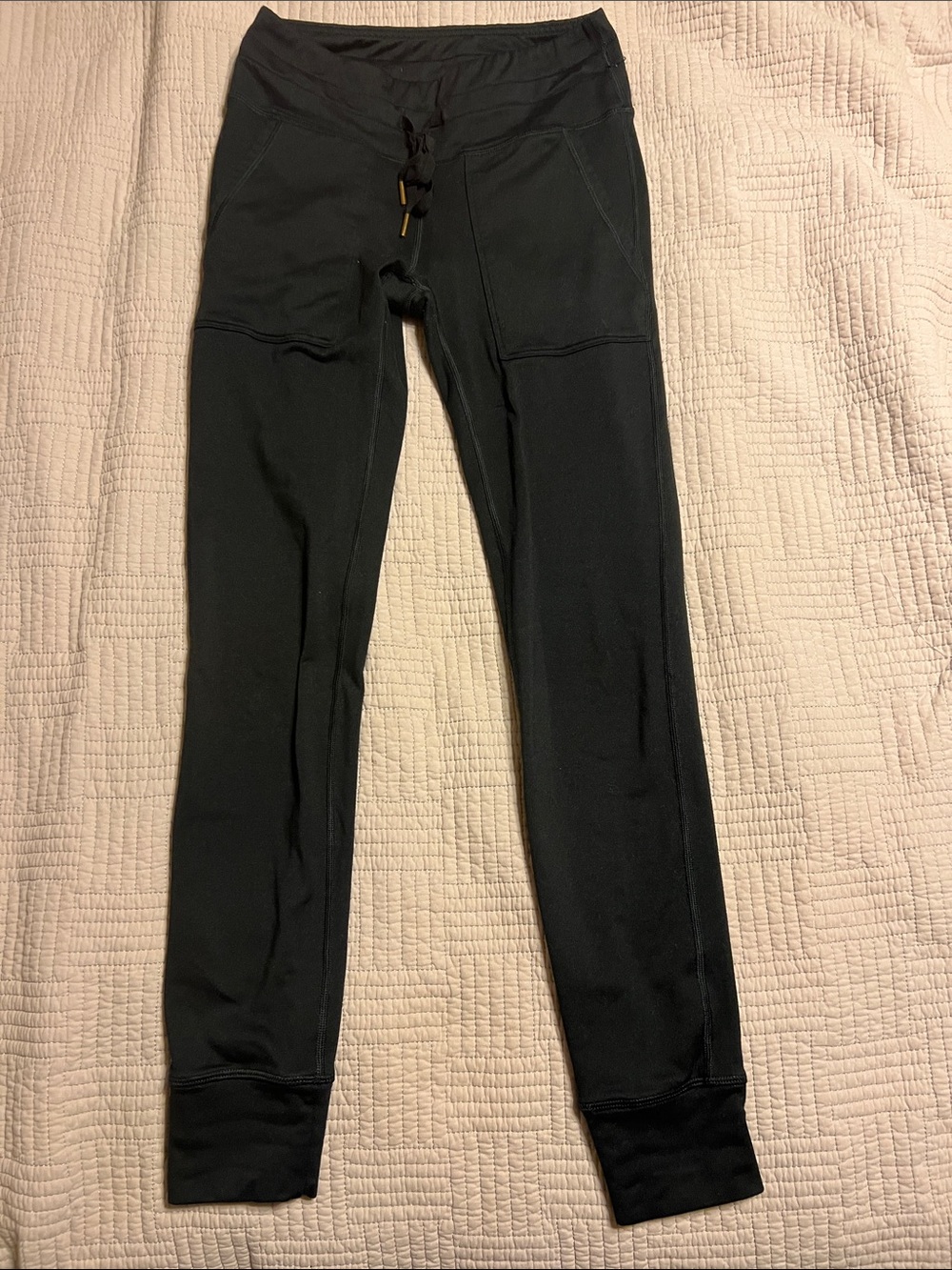 aerie Black Women's Drawstring Jogger Leggings long